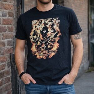 Vintage KISS End of the Road World Tour Graphic Tee – Rock Band Concert Shirt
